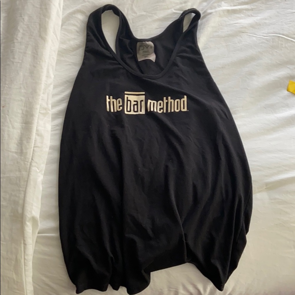 Bar method open back tank top